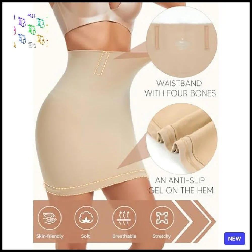 Tummy Control Slip Shorts Under Dresses Anti Chafing Shapewear Elegant